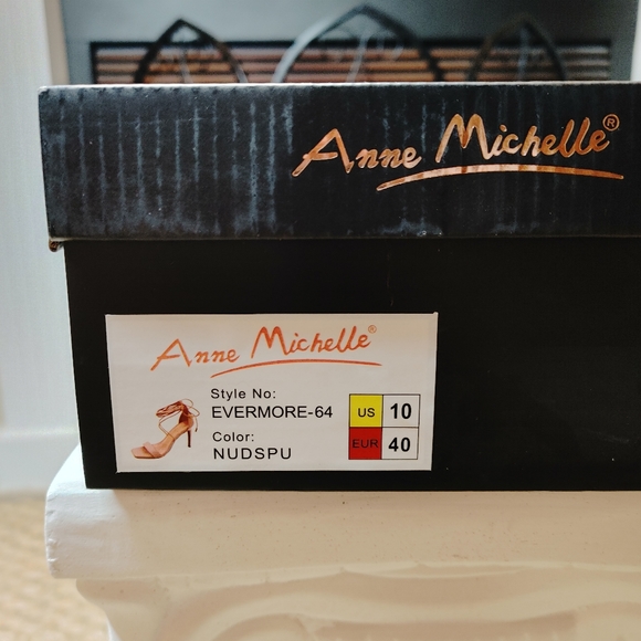 ANNE MICHELLE EVERMORE-64 NUDE ANKLE WRAP HEEL 10 - Picture 2 of 14
